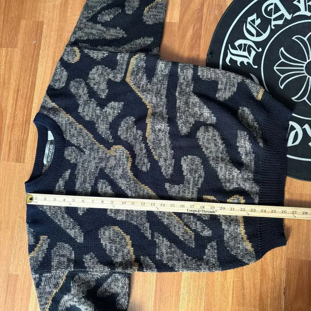 Marquis Vintage Abstract Crewneck Sweater Size L